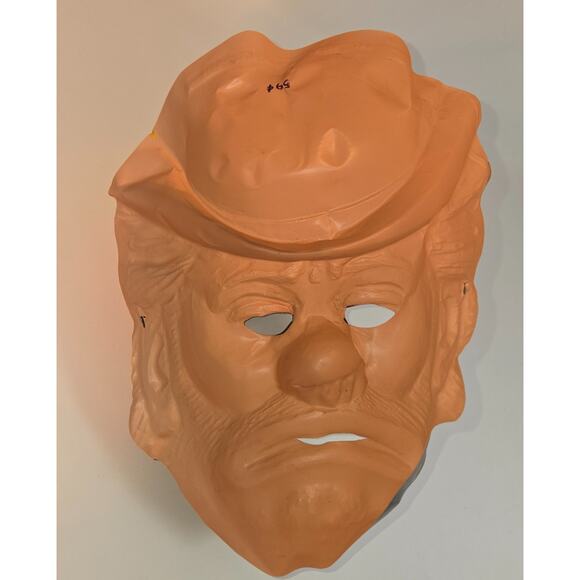 Vintage Ben Cooper Clown Hobo Black Light Reactive 1960s Halloween Mask - Picture 15 of 16